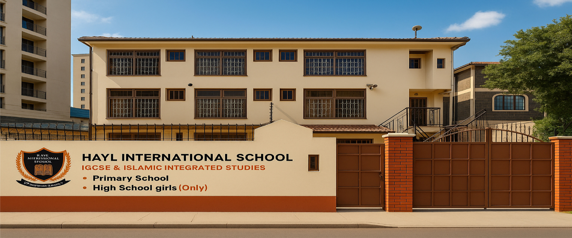 Learners standing together outdoors at Hayl International School